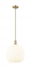 Innovations Lighting 716-1S-CB-G1217-14WV - White Venetian - 1 Light - 14 inch - Champagne Bronze - Stem hung - Mini Pendant