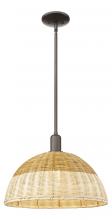 Innovations Lighting 716-1S-OB-NBD2-16-NAT - Natural Ballston Dome - 1 Light - 6 inch - Oil Rubbed Bronze - Mini Pendant