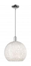 Innovations Lighting 716-1S-PC-G1216-14WM - White Mouchette - 1 Light - 14 inch - Polished Chrome - Stem hung - Mini Pendant