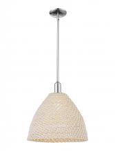 Innovations Lighting 716-1S-PC-RBD-16-NAT - Woven Rattan - 1 Light - 16 inch - Polished Chrome - Stem hung - Mini Pendant