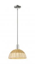 Innovations Lighting 716-1S-PN-NBD2-12-NAT - Natural Ballston Dome - 1 Light - 6 inch - Polished Nickel - Mini Pendant