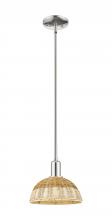 Innovations Lighting 716-1S-PN-NBD2-9-NAT - Natural Ballston Dome - 1 Light - 6 inch - Polished Nickel - Mini Pendant