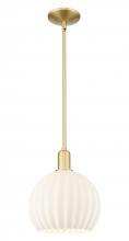 Innovations Lighting 716-1S-SG-G1217-10WV - White Venetian - 1 Light - 10 inch - Satin Gold - Stem hung - Mini Pendant