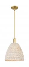 Innovations Lighting 716-1S-SG-NBD-12-NAT - Bristol Natural - 1 Light - 6 inch - Satin Gold - Mini Pendant