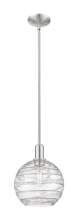 Innovations Lighting 716-1S-SN-G1213-10CL - Athens Deco Swirl - 1 Light - 10 inch - Brushed Satin Nickel - Stem hung - Mini Pendant