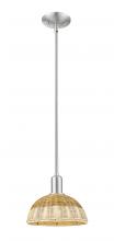 Innovations Lighting 716-1S-SN-NBD2-9-NAT - Natural Ballston Dome - 1 Light - 6 inch - Brushed Satin Nickel - Mini Pendant