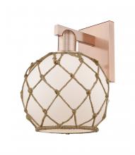 Innovations Lighting 716-1W-AC-G121-8RB - Farmhouse Rope - 1 Light - 8 inch - Antique Copper - Sconce