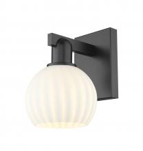 Innovations Lighting 716-1W-BK-G1217-6WV - White Venetian - 1 Light - 6 inch - Matte Black - Sconce