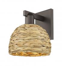 Innovations Lighting 716-1W-OB-RBD-8-NAT - Woven Rattan - 1 Light - 8 inch - Oil Rubbed Bronze - Sconce