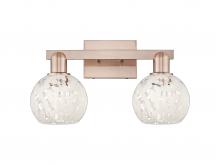 Innovations Lighting 716-2W-AC-G1216-6WM - White Mouchette - 2 Light - 17 inch - Antique Copper - Bath Vanity Light