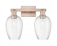 Innovations Lighting 716-2W-AC-G457-6CL - Preston Flute - 2 Light - 16 inch - Antique Copper - Bath Vanity Light