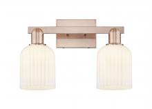 Innovations Lighting 716-2W-AC-G559-5GWH - Bridal Veil - 2 Light - 16 inch - Antique Copper - Bath Vanity Light