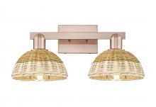 Innovations Lighting 716-2W-AC-NBD2-75-NAT - Natural Ballston Dome - 2 Light - 16 inch - Antique Copper - Bath Vanity Light