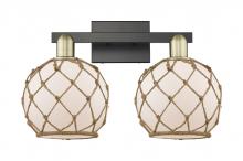 Innovations Lighting 716-2W-BAB-G121-8RB - Farmhouse Rope - 2 Light - 19 inch - Black Antique Brass - Bath Vanity Light