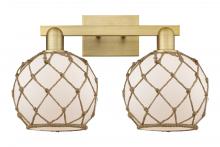 Innovations Lighting 716-2W-BB-G121-8RB - Farmhouse Rope - 2 Light - 19 inch - Brushed Brass - Bath Vanity Light
