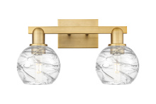 Innovations Lighting 716-2W-BB-G1213-6CL - Athens Deco Swirl - 2 Light - 16 inch - Brushed Brass - Bath Vanity Light