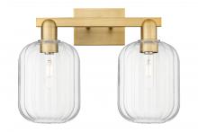 Innovations Lighting 716-2W-BB-G460-7CL - Preston Cylinder - 2 Light - 16 inch - Brushed Brass - Bath Vanity Light
