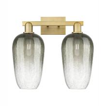 Innovations Lighting 716-2W-BB-G484-7SL - Brookhaven Flute - 2 Light - 16 inch - Brushed Brass - Bath Vanity Light