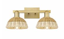 Innovations Lighting 716-2W-BB-NBD2-75-NAT - Natural Ballston Dome - 2 Light - 16 inch - Brushed Brass - Bath Vanity Light