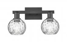 Innovations Lighting 716-2W-BK-G1215-6 - Athens Water Glass - 2 Light - 17 inch - Matte Black - Bath Vanity Light