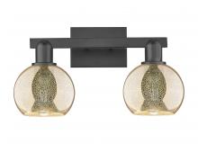 Innovations Lighting 716-2W-BK-G128-6 - Athens - 2 Light - 17 inch - Matte Black - Bath Vanity Light