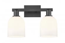 Innovations Lighting 716-2W-BK-G558-6GWH - Bella - 2 Light - 17 inch - Matte Black - Bath Vanity Light