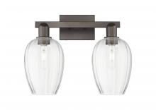 Innovations Lighting 716-2W-OB-G457-6CL - Preston Flute - 2 Light - 16 inch - Oil Rubbed Bronze - Bath Vanity Light