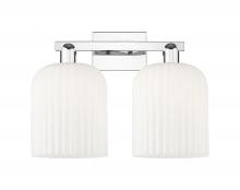 Innovations Lighting 716-2W-PC-G559-8GWH - Bridal Veil - 2 Light - 19 inch - Polished Chrome - Bath Vanity Light
