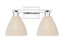 Innovations Lighting 716-2W-PC-NBD-75-NAT - Bristol Natural - 2 Light - 16 inch - Polished Chrome - Bath Vanity Light