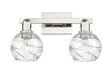 Innovations Lighting 716-2W-PN-G1213-6CL - Athens Deco Swirl - 2 Light - 16 inch - Polished Nickel - Bath Vanity Light