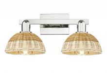 Innovations Lighting 716-2W-PN-NBD2-75-NAT - Natural Ballston Dome - 2 Light - 16 inch - Polished Nickel - Bath Vanity Light