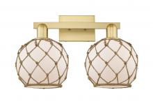 Innovations Lighting 716-2W-SG-G121-8RB - Farmhouse Rope - 2 Light - 19 inch - Satin Gold - Bath Vanity Light