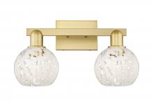 Innovations Lighting 716-2W-SG-G1216-6WM - White Mouchette - 2 Light - 17 inch - Satin Gold - Bath Vanity Light