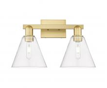 Innovations Lighting 716-2W-SG-GBC-82 - Berkshire Glass - 2 Light - 19 inch - Satin Gold - Bath Vanity Light