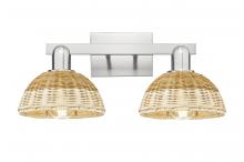 Innovations Lighting 716-2W-SN-NBD2-75-NAT - Natural Ballston Dome - 2 Light - 16 inch - Brushed Satin Nickel - Bath Vanity Light
