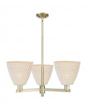 Innovations Lighting 716-3CR-AB-NBD-9-NAT - Bristol Natural - 3 Light - 31 inch - Antique Brass - Stem hung - Pendant