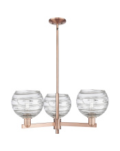 Innovations Lighting 716-3CR-AC-G1213-8CL - Athens Deco Swirl - 3 Light - 30 inch - Antique Copper - Stem hung - Pendant