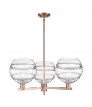 Innovations Lighting 716-3CR-AC-G556-10CL - Rochester - 3 Light - 32 inch - Antique Copper - Stem hung - Pendant