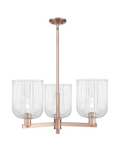 Innovations Lighting 716-3CR-AC-G559-8CL - Bridal Veil - 3 Light - 30 inch - Antique Copper - Pendant
