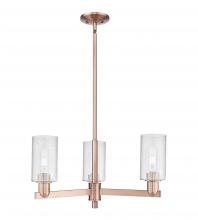 Innovations Lighting 716-3CR-AC-G804 - Clymer - 3 Light - 26 inch - Antique Copper - Stem hung - Pendant