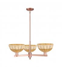 Innovations Lighting 716-3CR-AC-NBD2-9-NAT - Bristol Natural II - 3 Light - 31 inch - Antique Copper - Stem hung - Pendant