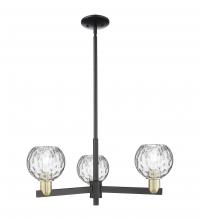 Innovations Lighting 716-3CR-BAB-G1215-6 - Athens Water Glass - 3 Light - 28 inch - Black Antique Brass - Stem hung - Pendant