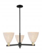 Innovations Lighting 716-3CR-BAB-NBD-75-NAT - Bristol Natural - 3 Light - 18 inch - Black Antique Brass - Pendant