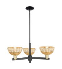 Innovations Lighting 716-3CR-BAB-NBD2-75-NAT - Natural Ballston Dome - 3 Light - 18 inch - Black Antique Brass - Pendant