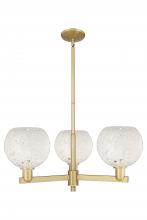 Innovations Lighting 716-3CR-BB-G1216-8WM - White Mouchette - 3 Light - 30 inch - Brushed Brass - Stem hung - Pendant