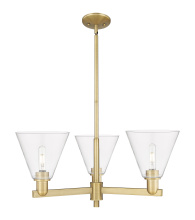 Innovations Lighting 716-3CR-BB-GBC-82 - Berkshire Glass - 3 Light - 30 inch - Brushed Brass - Stem hung - Pendant