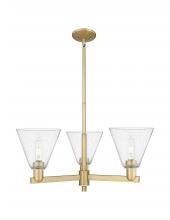 Innovations Lighting 716-3CR-BB-GBC-84 - Berkshire Glass - 3 Light - 30 inch - Brushed Brass - Stem hung - Pendant
