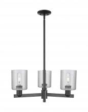 Innovations Lighting 716-3CR-BK-G112 - Cobbleskill - 3 Light - 27 inch - Matte Black - Stem hung - Pendant