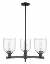 Innovations Lighting 716-3CR-BK-G558-6CL - Bella - 3 Light - 27 inch - Matte Black - Stem hung - Pendant