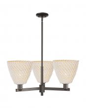 Innovations Lighting 716-3CR-OB-NBD-9-NAT - Bristol Natural - 3 Light - 31 inch - Oil Rubbed Bronze - Stem hung - Pendant